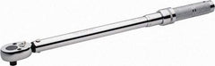 Paramount - 1/2" Drive Micrometer Type Ratchet Head Torque Wrench - 47.4 N/m to 210 N/m Torque, 20" OAL, 1 Ft/Lb Graduation - USA Tool & Supply