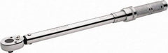 Paramount - 3/8" Drive Micrometer Type Ratchet Head Torque Wrench - 33.9 N/m to 142 N/m Torque, 16-1/2" OAL, 1/2 Ft/Lb Graduation - USA Tool & Supply
