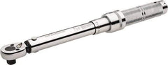 Paramount - 3/8" Drive Micrometer Type Ratchet Head Torque Wrench - 6.2 N/m to 29 N/m Torque, 11-1/2" OAL, 1 In/Lb Graduation - USA Tool & Supply