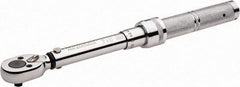 Paramount - 1/4" Drive Micrometer Type Ratchet Head Torque Wrench - 1.7 N/m to 6 N/m Torque, 8" OAL, 1 In/Lb Graduation - USA Tool & Supply