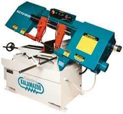 Clausing - 9 x 14-1/2" Max Capacity, Manual Variable Speed Pulley Horizontal Bandsaw - 50 to 295 SFPM Blade Speed, 230/460 Volts, 45°, 2 hp, 3 Phase - USA Tool & Supply
