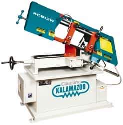Clausing - 7 x 14" Max Capacity, Manual Step Pulley Horizontal Bandsaw - 59, 96, 155 & 260 SFPM Blade Speed, 110/220 Volts, 45°, 1 hp, 1 Phase - USA Tool & Supply