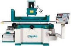 Clausing - 40 Inch Long x 16 Inch Wide Table, 5 to 25m per Min, 3 Phase, Automatic Floor Machine Surface Grinder - 7.5 hp, 1,750 RPM Spindle Speed, 230/460 Volts, 158 Inch Overall Length, 5 Inch Arbor Hole Diameter - USA Tool & Supply