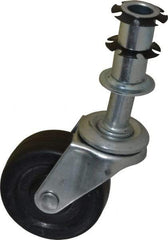 Bevco - Black Rubber Wheel Casters (5) - For Adjustable Height Chairs - USA Tool & Supply