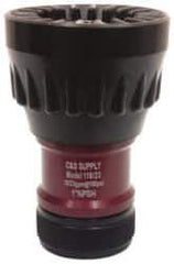 Made in USA - 1" Hose Diam NPSH Adjustable Fog Hose Nozzle - 23 Max GPM, Polyurethane, 100 psi - USA Tool & Supply