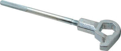 Value Collection - 1-1/4" to 1-3/4" Capacity, Adjustable Hydrant Wrench - 18" OAL, 1-1/2" Hook Pin Height - USA Tool & Supply