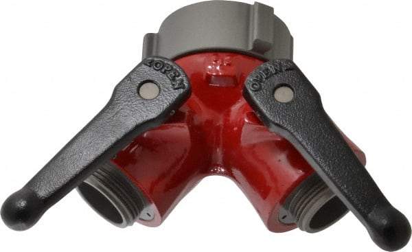 Made in USA - 2-1/2" Pipe, NST Steel WYE Gate Valve - Union Bonnet - USA Tool & Supply