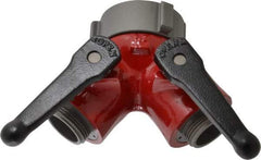 Made in USA - 2-1/2" Pipe, NST Steel WYE Gate Valve - Union Bonnet - USA Tool & Supply