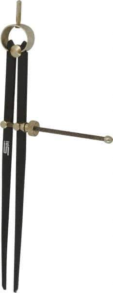 SPI - 10 Inch Leg, Spring Joint, Steel, Powder Coated, Divider - 10 Inch Max Measurement, with Quick Nut Adjustment - USA Tool & Supply