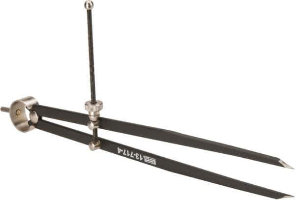 SPI - 12 Inch Leg, Spring Joint, Steel, Powder Coated, Divider - 12 Inch Max Measurement, with Quick Nut Adjustment - USA Tool & Supply