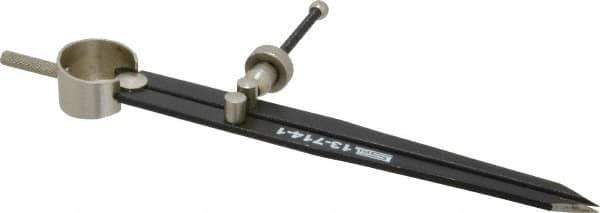 SPI - 6 Inch Leg, Spring Joint, Steel, Powder Coated, Divider - 6 Inch Max Measurement, with Quick Nut Adjustment - USA Tool & Supply