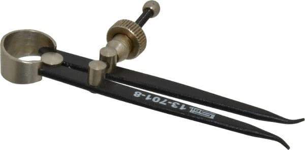 SPI - 4 Inch Leg, Spring Joint, Steel, Powder Coated, Inside Caliper - 4 Inch Max Measurement, with Quick Nut Adjustment - USA Tool & Supply