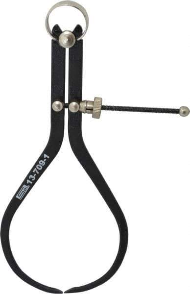 SPI - 8 Inch Leg, Spring Joint, Steel, Powder Coated, Outside Caliper - 8 Inch Max Measurement, with Quick Nut Adjustment - USA Tool & Supply