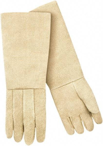 Steiner - Size Universal Wool Lined Fiberglass Heat Resistant Glove - 23" OAL, Slip-On Cuff - USA Tool & Supply