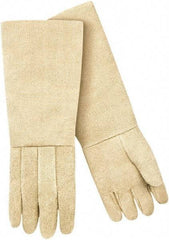 Steiner - Size Universal Wool Lined Fiberglass Heat Resistant Glove - 23" OAL, Slip-On Cuff - USA Tool & Supply