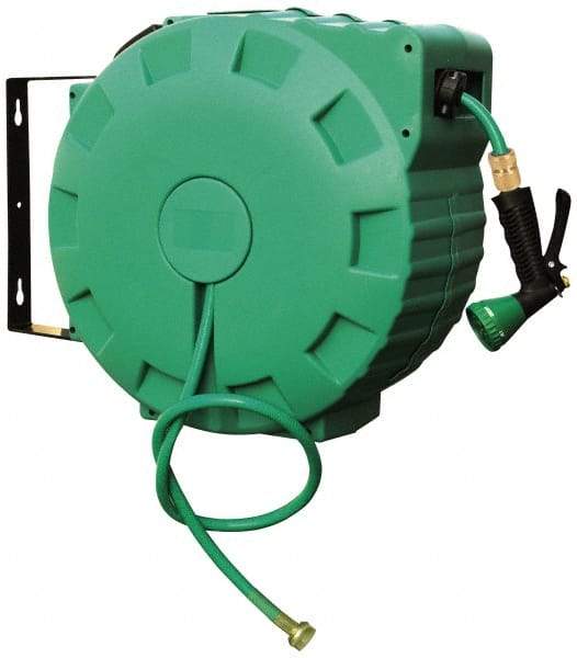 Value Collection - 80' Spring Retractable Hose Reel - 140 psi, Hose Included - USA Tool & Supply