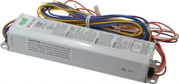 Mule - 2 Lamp, 120-277 Volt, T8, T10, T12 Fluorescent Emergency Ballast - 0 to 39 Watt, 350 to 450 Lumens, 90 min Run Time, 2 Inch Long x 9-16/41 Inch Wide x 1-1/2 Inch High - USA Tool & Supply