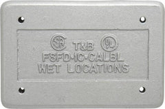 Thomas & Betts - Electrical Outlet Box Aluminum Device Cover - Includes Gasket - USA Tool & Supply