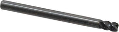 OSG - 3/16", 4 Flute, Single End, Solid Carbide, 0.02" Corner Radius End Mill - 2-1/4" OAL, 45° Helix, Right Hand Flute, 3/16" LOC, Right Hand Cut - USA Tool & Supply