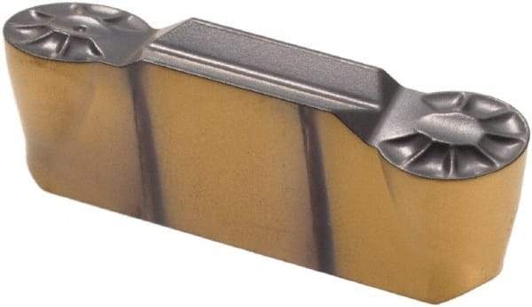 Iscar - 5025GRIP Grade IC808, 5mm Cutting Width Carbide Grooving Insert - 2.5mm Max Depth of Cut, Neutral, 2.5mm Corner Radius, TiAlN Finish - USA Tool & Supply