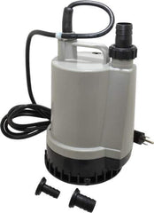 Value Collection - 1/6 hp, 120 Amp Rating, 120 Volts, Full-On Operation, Submersible Pump - Plastic Housing - USA Tool & Supply