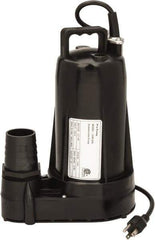 Value Collection - 1/2 hp, 120 Amp Rating, 120 Volts, Full-On Operation, Submersible Pump - Plastic Housing - USA Tool & Supply