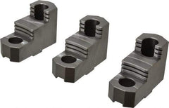 Buck Chuck Company - 10" Max Chuck Diam Compatibility, Steel Tongue & Groove Hard Lathe Top Jaws - 2" High - USA Tool & Supply