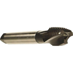 Emuge - 9/16-18 UNF 3 Flute 3BX Plug Spiral Flute Tap - Cobalt, Oxide Finish, 3-19/32" OAL, Left Hand Flute, Right Hand Thread, Series Rekord C - USA Tool & Supply