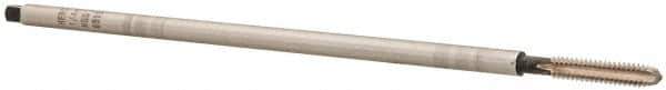 Hertel - 1/4-20 UNC, 4 Flute Plug Hand Pulley Tap - High Speed Steel, Bright Finish, Right Hand Flute, H3 Thread Limit, 8" OAL - Exact Industrial Supply