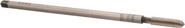 Hertel - 5/16-18 UNC, 4 Flute Plug Hand Pulley Tap - High Speed Steel, Bright Finish, Right Hand Flute, H3 Thread Limit, 8" OAL - Exact Industrial Supply
