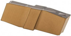 Iscar - 247020GIP Grade IC808, 2.47mm Cutting Width Carbide Grooving Insert - 5mm Max Depth of Cut, Neutral, 0.2mm Corner Radius, TiAlN Finish - USA Tool & Supply