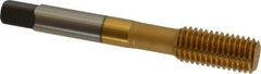 Accupro - M12x1.75 Metric Coarse D11 Thread Limit Bottoming Thread Forming Tap - Powdered Metal High Speed Steel, TiN Finish, 3-3/8" OAL - USA Tool & Supply