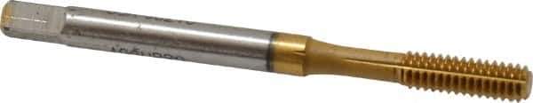 Accupro - #8-32 UNC H5 Thread Limit Bottoming Thread Forming Tap - Powdered Metal High Speed Steel, TiN Finish, 2-1/8" OAL - USA Tool & Supply