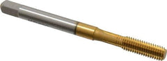 Accupro - M5x0.80 Metric Coarse D7 Thread Limit Bottoming Thread Forming Tap - Powdered Metal High Speed Steel, TiN Finish, 2-3/8" OAL - Exact Industrial Supply