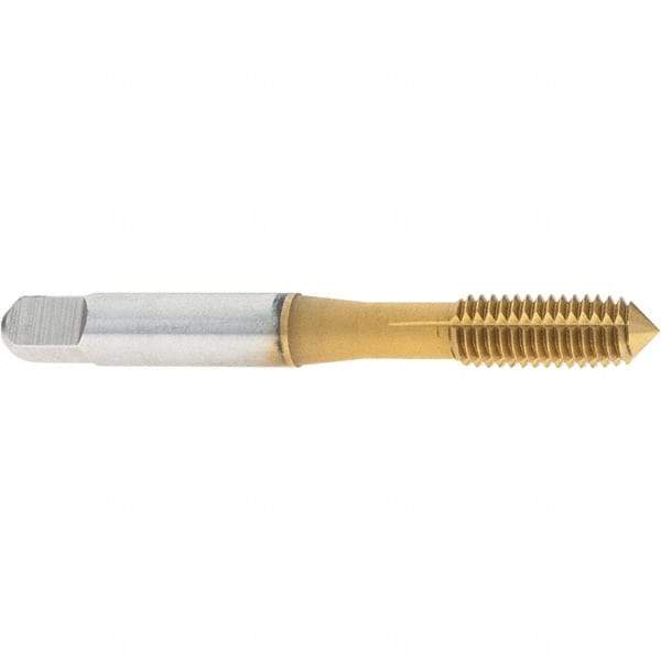 Accupro - M8x1.25 Metric Coarse D9 Thread Limit Plug Thread Forming Tap - Powdered Metal High Speed Steel, TiN Finish, 2-23/32" OAL - Exact Industrial Supply