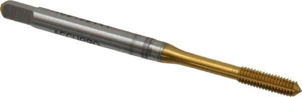 Accupro - M3x0.50 Metric Coarse D5 Thread Limit Plug Thread Forming Tap - Powdered Metal High Speed Steel, TiN Finish, 1-15/16" OAL - USA Tool & Supply
