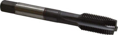 Accupro - 1/2-20 UNF, 3 Flute, TiCN Finish, Powdered Metal Spiral Point Tap - Plug Chamfer, Right Hand Thread, 3-3/8" OAL, 3B Class of Fit - Exact Industrial Supply