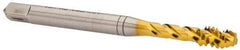 Accupro - #10-24 UNC 3 Flute 2B/3B Modified Bottoming Spiral Flute Tap - Powdered Metal, TiN Finish, 2-3/8" OAL, Right Hand Flute, Right Hand Thread, H3 - USA Tool & Supply