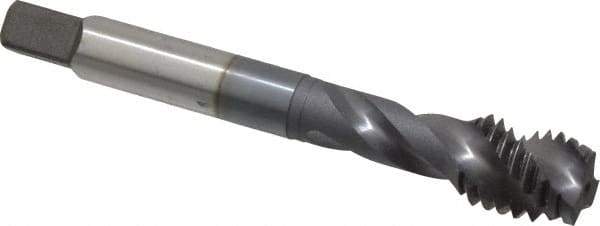 Accupro - 1/2-13 UNC 3 Flute 3B Modified Bottoming Spiral Flute Tap - Powdered Metal, TiCN Finish, 3-3/8" OAL, Right Hand Flute, Right Hand Thread, H3 - USA Tool & Supply