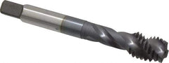 Accupro - 1/2-13 UNC 3 Flute 3B Modified Bottoming Spiral Flute Tap - Powdered Metal, TiCN Finish, 3-3/8" OAL, Right Hand Flute, Right Hand Thread, H3 - USA Tool & Supply