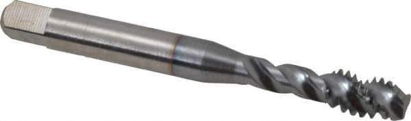 Accupro - 1/4-20 UNC 3 Flute 2B Modified Bottoming Spiral Flute Tap - Powdered Metal, TiCN Finish, 2-1/2" OAL, Right Hand Flute, Right Hand Thread, H5 - USA Tool & Supply
