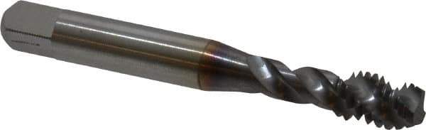 Accupro - 5/16-18 UNC 3 Flute 3B Modified Bottoming Spiral Flute Tap - Powdered Metal, TiCN Finish, 2-23/32" OAL, Right Hand Flute, Right Hand Thread, H3 - USA Tool & Supply
