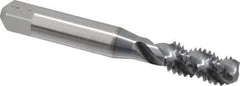Accupro - 3/8-16 UNC 3 Flute 3B Modified Bottoming Spiral Flute Tap - Powdered Metal, TiCN Finish, 2-15/16" OAL, Right Hand Flute, Right Hand Thread, H3 - USA Tool & Supply