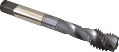 Accupro - 1/2-13 UNC 3 Flute 2B Modified Bottoming Spiral Flute Tap - Powdered Metal, TiCN Finish, 3-3/8" OAL, Right Hand Flute, Right Hand Thread, H5 - USA Tool & Supply