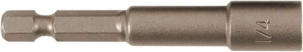 Wiha - 1/4" Magnetic Nutsetter - 1/4" Hex Drive, 2-1/2" OAL - USA Tool & Supply