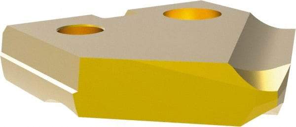 Allied Machine and Engineering - 25/32" Diam x 5/32" Thick, Seat Code 1, 90° Included Angle Spade Drill Insert - TiN Coated, Cobalt, Grade Super Cobalt, Series T-A - USA Tool & Supply