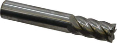 Accupro - 1/2", 1" LOC, 1/2" Shank Diam, 3" OAL, 6 Flute, Solid Carbide Square End Mill - Single End, Uncoated, Spiral Flute, 40° Helix, Centercutting, Right Hand Cut, Right Hand Flute - USA Tool & Supply