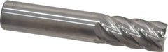 Accupro - 3/4", 1-1/2" LOC, 3/4" Shank Diam, 4" OAL, 6 Flute, Solid Carbide Square End Mill - Single End, Uncoated, Spiral Flute, 40° Helix, Centercutting, Right Hand Cut, Right Hand Flute - USA Tool & Supply