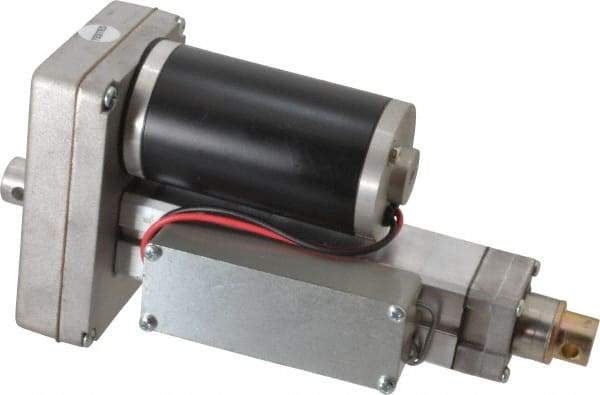 Duff-Norton - 4" Stroke Len, 25% Duty Cycle, 12 Volt, Linear Electromechanical Actuator with Limit Switch - DC Input, 0.37" per Second, 250 Lb Capacity - USA Tool & Supply