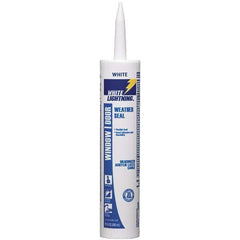 White Lightning - 10 oz Cartridge White Acrylic & Silicone Hybrid Caulk - -30 to 180°F Operating Temp, 12 min Tack Free Dry Time, Series 30060 - USA Tool & Supply